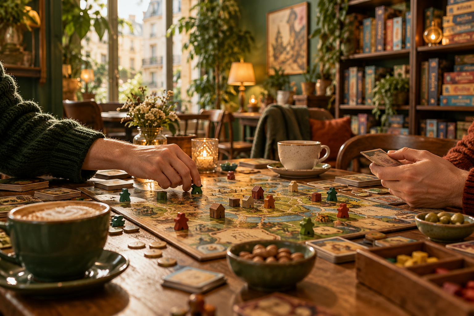 Illustration : une partie de jeu autour de la table